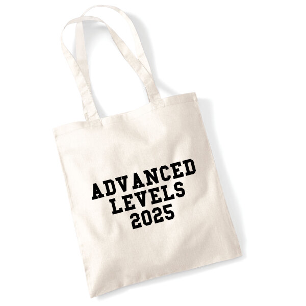 Jutebeutel Advanced Levels 2025 Abschluss Großbritannien 10 Liter