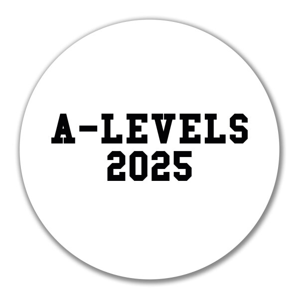 Aufkleber A-Levels 2025 Abschluss Großbritannien 10cm Sticker