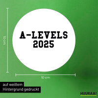 Aufkleber A-Levels 2025 Abschluss Großbritannien 10cm Sticker