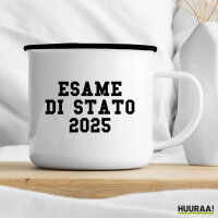 Emaille Tasse Esame di Stato 2025 Abschluss Italien 300ml Vintage Emaille Becher