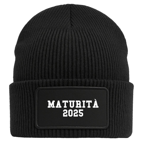 Beanie Maturità 2025 Abschluss Italien Black Mütze