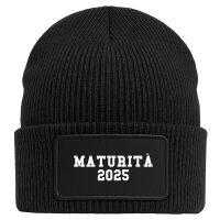 Beanie Maturità 2025 Abschluss Italien Black Mütze