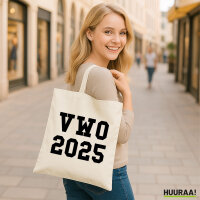 Jutebeutel VWO 2025 Abschluss Niederlande 10 Liter