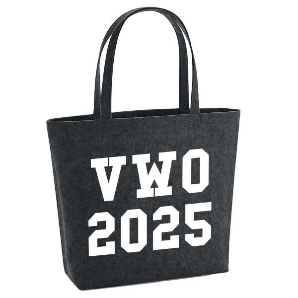 Filzshopper VWO 2025 Abschluss Niederlande 22 Liter Filztasche