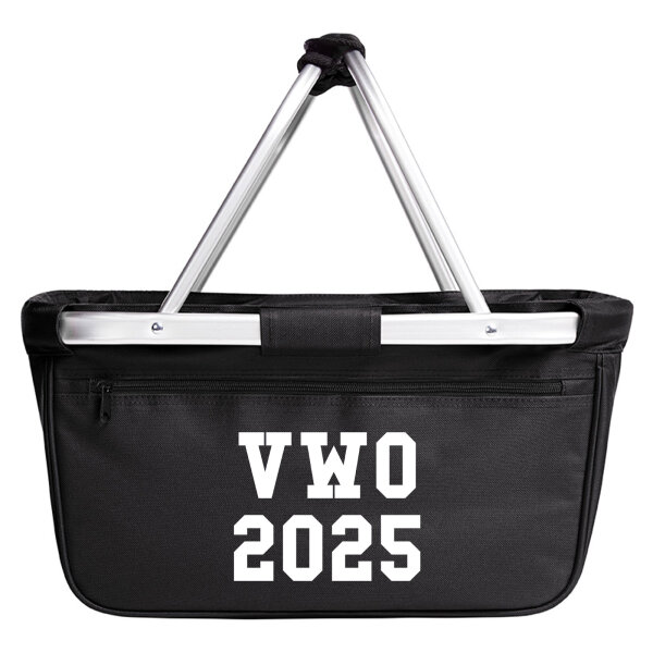 Einkaufskorb faltbar VWO 2025 Abschluss Niederlande 20 Liter Tragekorb Black