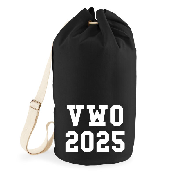 Seesack VWO 2025 Abschluss Niederlande 20 Liter Rucksack Black