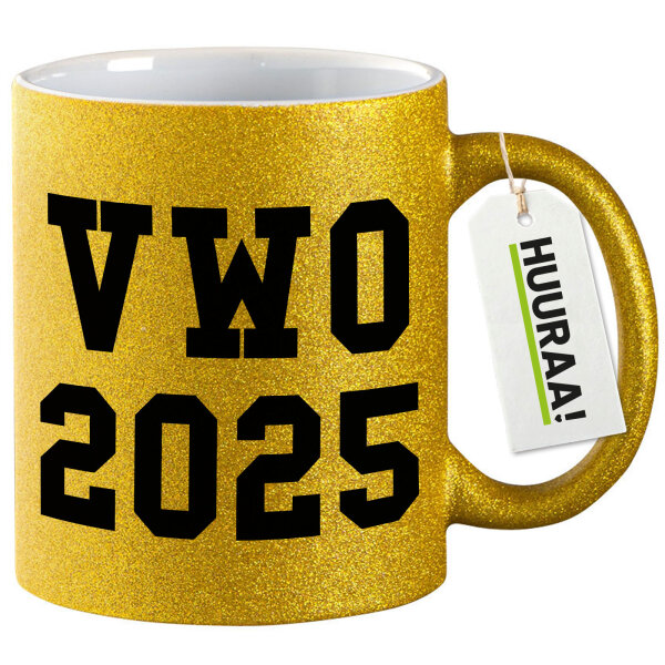 Glitzertasse VWO 2025 Abschluss Niederlande 330ml