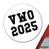 Aufkleber VWO 2025 Abschluss Niederlande 10cm Sticker