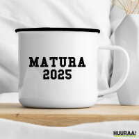 Emaille Tasse Matura 2025 Abschluss Österreich / Schweiz 300ml Vintage Emaille Becher