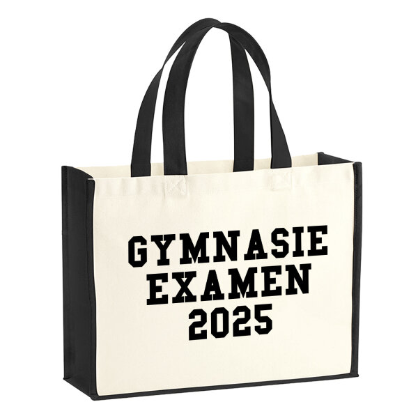 Jutetasche Gymnasieexamen 2025 Abschluss Schweden 21 Liter Black