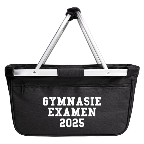 Einkaufskorb faltbar Gymnasieexamen 2025 Abschluss Schweden 20 Liter Tragekorb Black