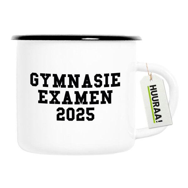 Emaille Tasse Gymnasieexamen 2025 Abschluss Schweden 300ml Vintage Emaille Becher