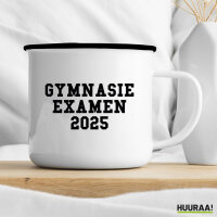 Emaille Tasse Gymnasieexamen 2025 Abschluss Schweden 300ml Vintage Emaille Becher