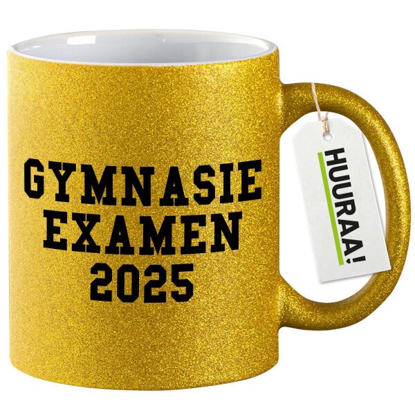 Glitzertasse Gymnasieexamen 2025 Abschluss Schweden 330ml