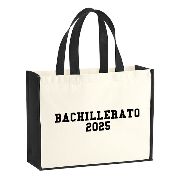 Jutetasche Bachillerato 2025 Abschluss Spanien 21 Liter Black