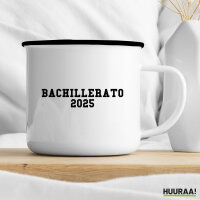Emaille Tasse Bachillerato 2025 Abschluss Spanien 300ml Vintage Emaille Becher