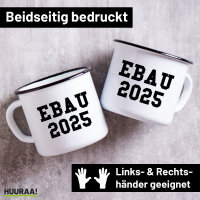 Emaille Tasse EBAU 2025 Abschluss Spanien 300ml Vintage...
