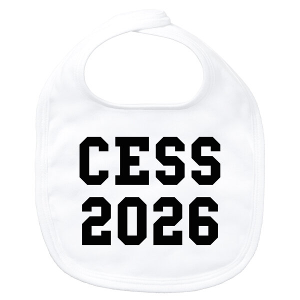 Baby Lätzchen CESS 2026 Abschluss Belgien (frz.) Klettverschluss
