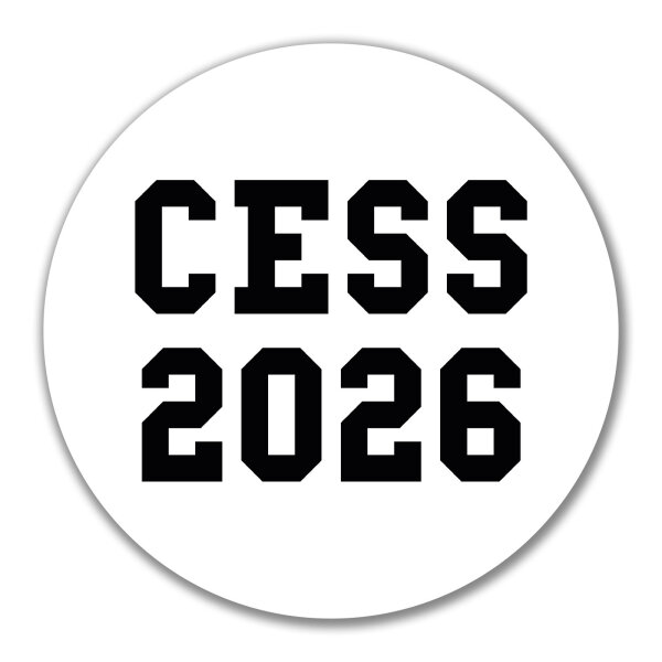 Aufkleber CESS 2026 Abschluss Belgien (frz.) 10cm Sticker