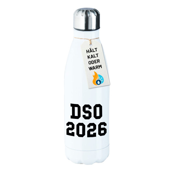 Edelstahl-Trinkflasche DSO 2026 Abschluss Belgien (ndl.) 500ml Wasserflasche