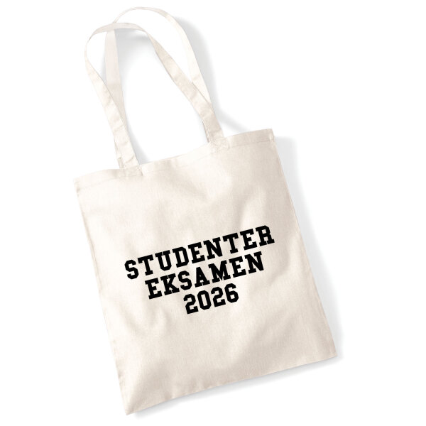 Jutebeutel Studentereksamen 2026 Abschluss Dänemark 10 Liter