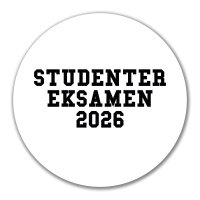 Aufkleber Studentereksamen 2026 Abschluss Dänemark...