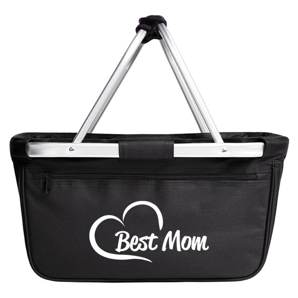Einkaufskorb faltbar Best Mom Heart 20 Liter Tragekorb Black