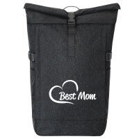 Kurierrucksack Best Mom Heart 30-44 Liter Black Melange