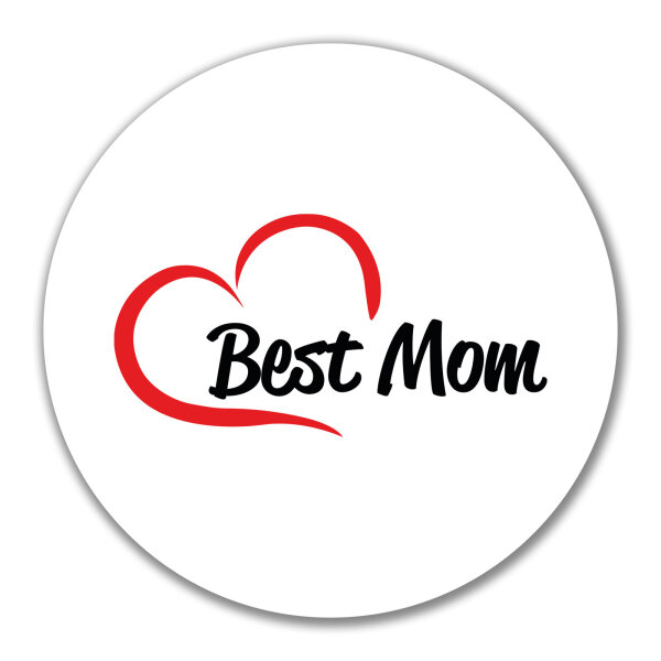 Aufkleber Best Mom Heart 10cm Sticker