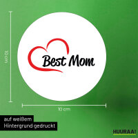 Aufkleber Best Mom Heart 10cm Sticker