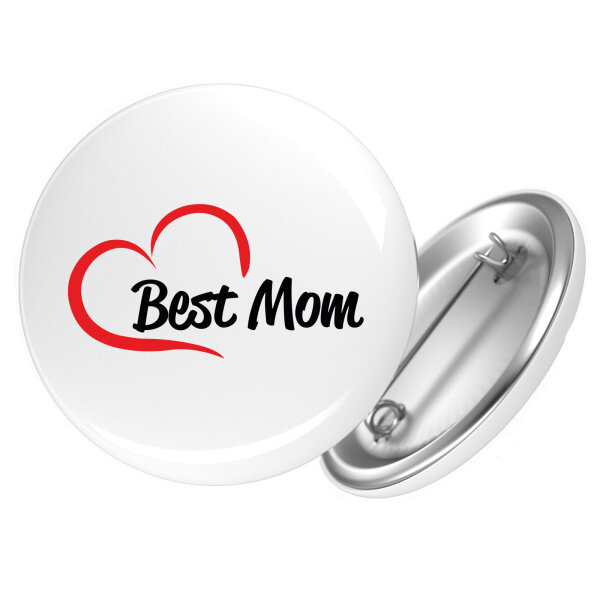 Button Best Mom Heart