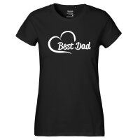 Damen T-Shirt Best Dad Heart Größe XS-XXL