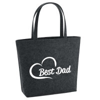 Filzshopper Best Dad Heart 22 Liter Filztasche