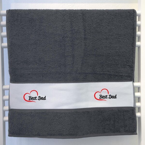 Handtuch Best Dad Heart 50x100cm