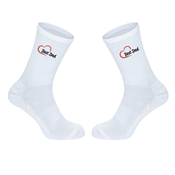 Unisex Socken Best Dad Heart Baumwolle