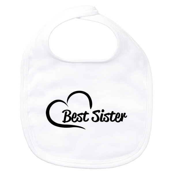 Baby Lätzchen Best Sister Heart Klettverschluss