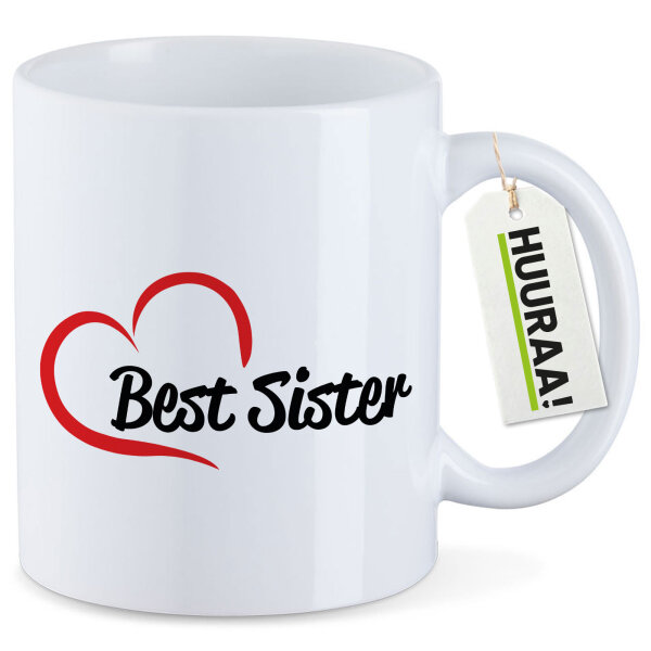 Kaffeetasse Best Sister Heart 330ml