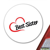 Aufkleber Best Sister Heart 10cm Sticker