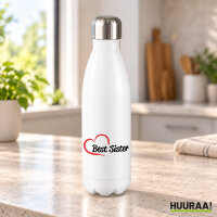Trinkflasche Best Sister Heart, 500 ml