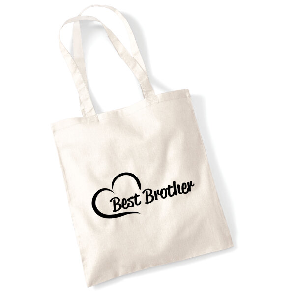 Jutebeutel Best Brother Heart 10 Liter