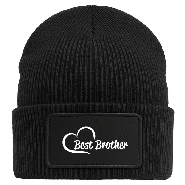 Beanie Best Brother Heart Black Mütze