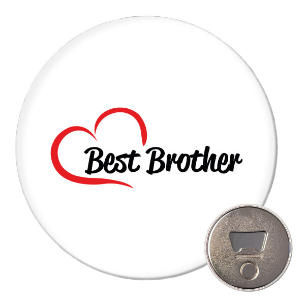 Magnet Best Brother Heart 59mm Kühlschrankmagnet Flaschenöffner