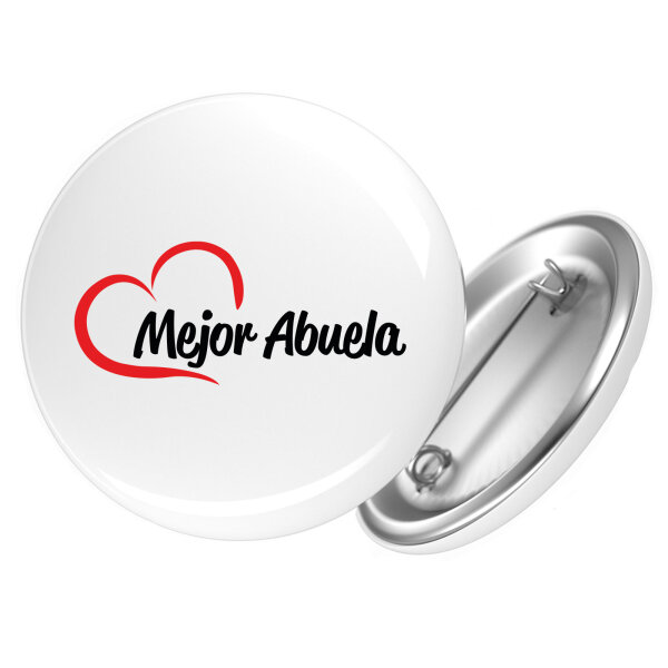 Button Mejor Abuela Corazón
