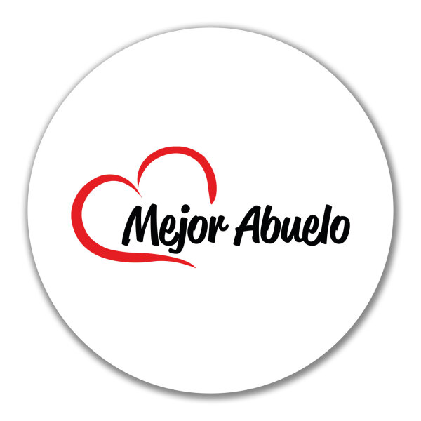 Aufkleber Mejor Abuelo Corazón 10cm Sticker