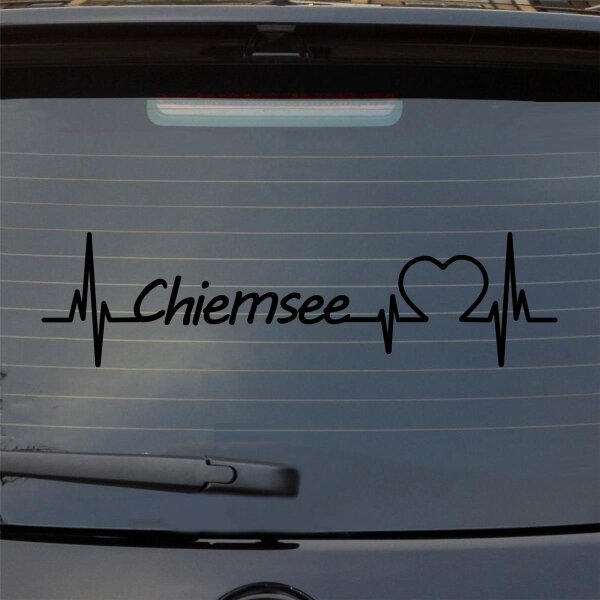 Chiemsee Herzschlag Puls See Sea Liebe Auto Aufkleber Sticker Heckscheibenaufkleber