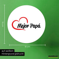 Aufkleber Mejor Papá Corazón 10cm Sticker