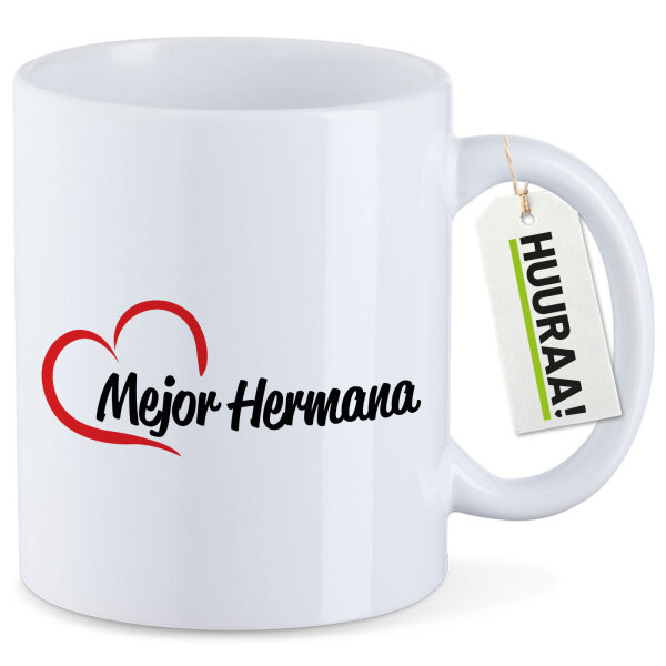 Kaffeetasse Mejor Hermana Corazón 330ml