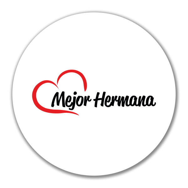 Aufkleber Mejor Hermana Corazón 10cm Sticker