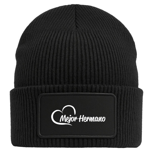 Beanie Mejor Hermano Corazón Black Mütze