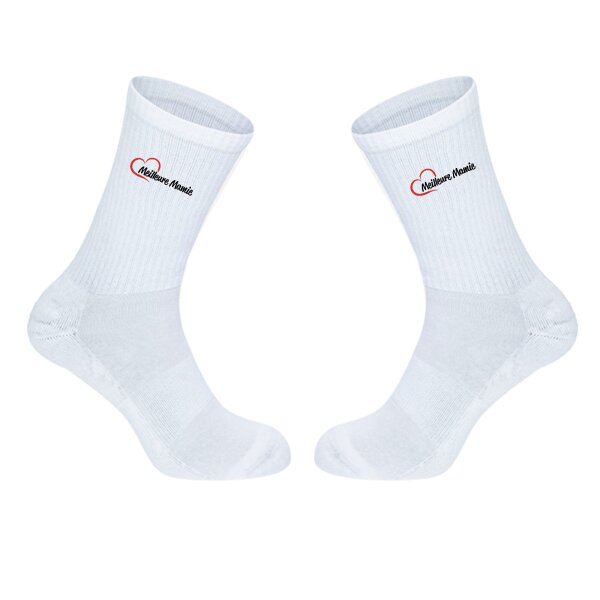 Unisex Socken Meilleure Mamie Cœur Baumwolle